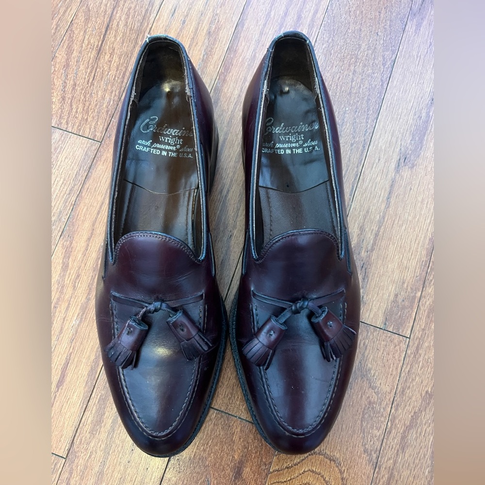 Mens Cordwainer Wright Burgundy shoes. Size 10.5 B